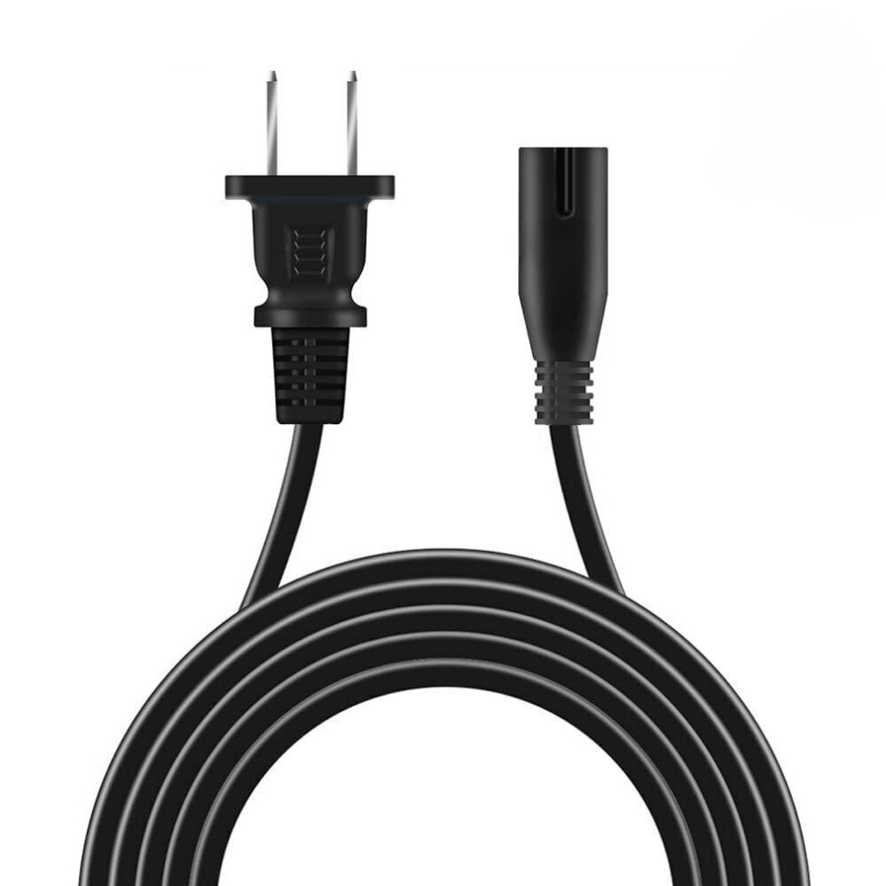 2Prong Figure 8 Ac Power Cord For Ps4 Slim Ps3 Ps2, Universal Fit For Electronics 9001264069384