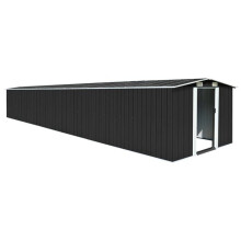 Deposito da giardino, capanna, casetta di stoccaggio, rimessa esterna, capannone per attrezzi robusto 257 x 779 x 181 cm acciaio galvanizzato