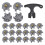 Golf Spikes Set Includes 30 Pcs Cleats Replacement Spanner Metal Thread Screw 6 mm Dia Spike Too 1