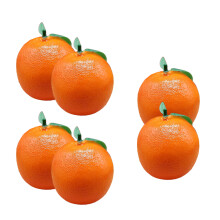 6 stuks kunstmatig oranje nep fruitmodel voor Kerstmis,-oranje
