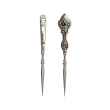 2 stuks Vintage Borduurpriem, Naaipriemen DIY-zilver