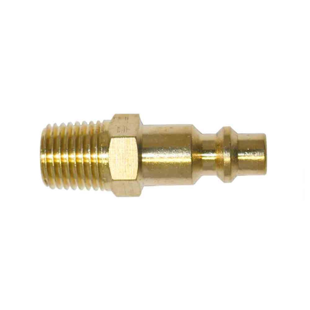 Industrial Air Coupler Plug 1/4 Inch Male Npt Brass Pneumatic Fitting For Leak Connection 9189345656040