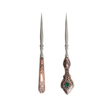 Metal Sewing Awl Tool for Leather Work Embroidery-red bronze