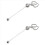 2x Flexibler Schwangerschafts-Bauchnabelpiercing-Stab, weiß 1
