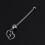 2x Flexibler Schwangerschafts-Bauchnabelpiercing-Stab, weiß 2