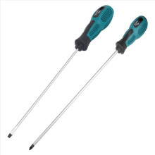 2 Packs 12 Inches Long Slotted and Phillips Screwdriver Flat Blade Magnetic with Rubber Handle