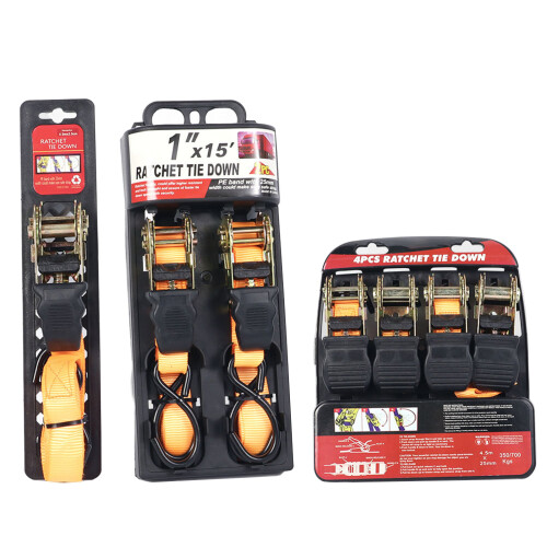 Cargo Tie Down Ratchet Straps Offering Corrosion-4 pack 1