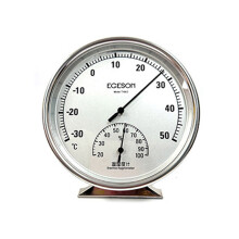 Wandgemonteerde thermometers-hygrometer met duidelijke