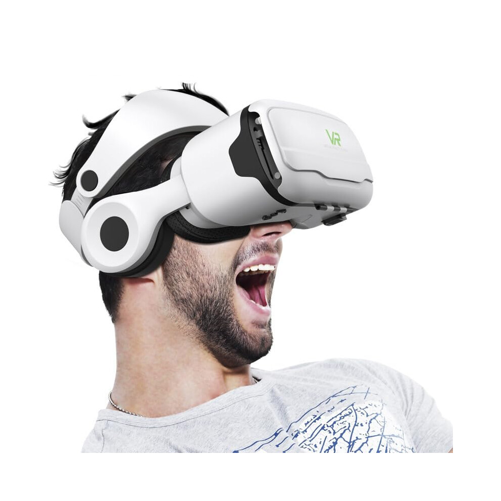 Vr Headset With Builtin Headphones And Immersive Audio, Adjustable Focal Settings, White 9426802901733
