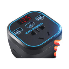 Car Power Inverter 12V 24V to 220V Converter for MultiDevice Use with Durable HeavyDuty Build