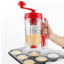 800ml Pancake Batter Dispenser with Handle for Precise Mess Cupcake Cake and Waffle Mixing