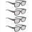 4Pcs Polarized Passive 3D Glasses for Cinema IMIX Screen 2