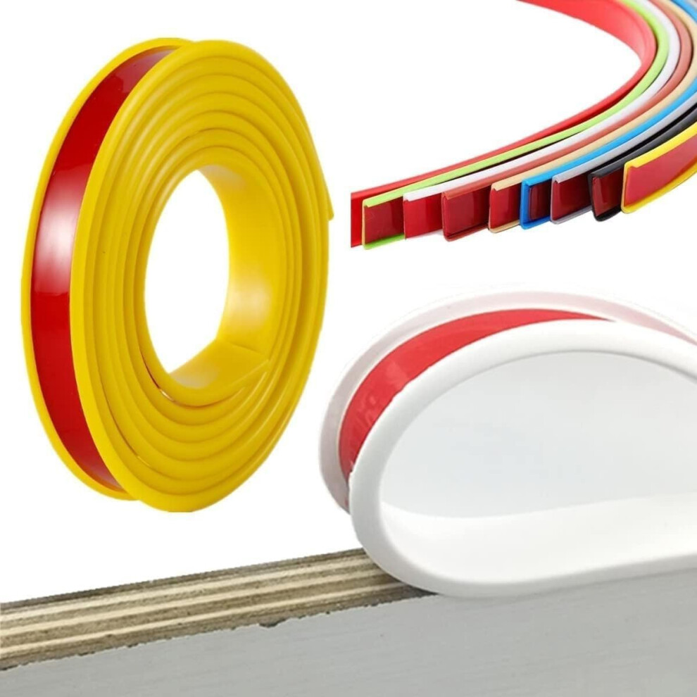 20Mm Ushaped Edge Protector Strip, Flexible Tpe Selfadhesive Furniture Guard For Cabinets And Tables Yellow