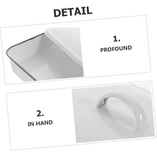 Enamel Baking Pan with Nonstick Surface, HeatResistant Roasting Tray, Dishwasher Safe 2