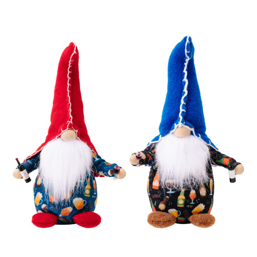 Independence Day Gnome Tomtes Dwarfs for Tiered Tray-blauer Hut 1