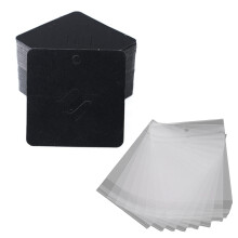 Cartes à broches pour vente de bijoux, 100 pièces/lot,-Noir