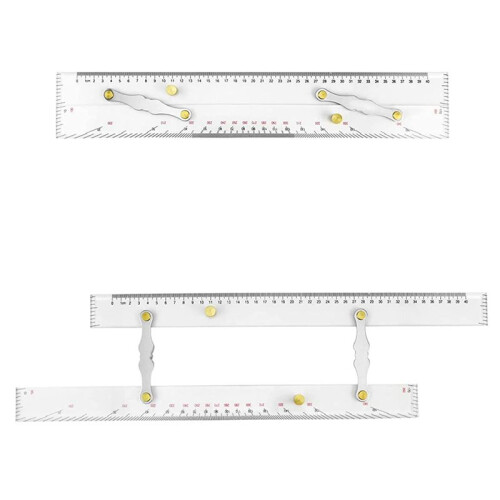 Marine Parallel Ruler Clear Scales, Mapping Points to Pull 450MM, Nautical Charts for Boat 1