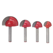 Conjunto de fresas de topo esféricas com haste de 6 mm para madeira, fresas CNC de raio baixo com núcleo de metal duro para trabalhos em madeira.
