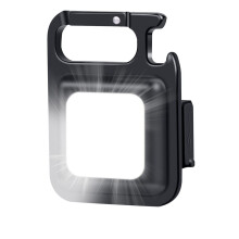 Lanterna LED compacta, 1000 lúmens, recarregável, com LED COB, para chaveiro, 4 modos de iluminação, portátil e de bolso.