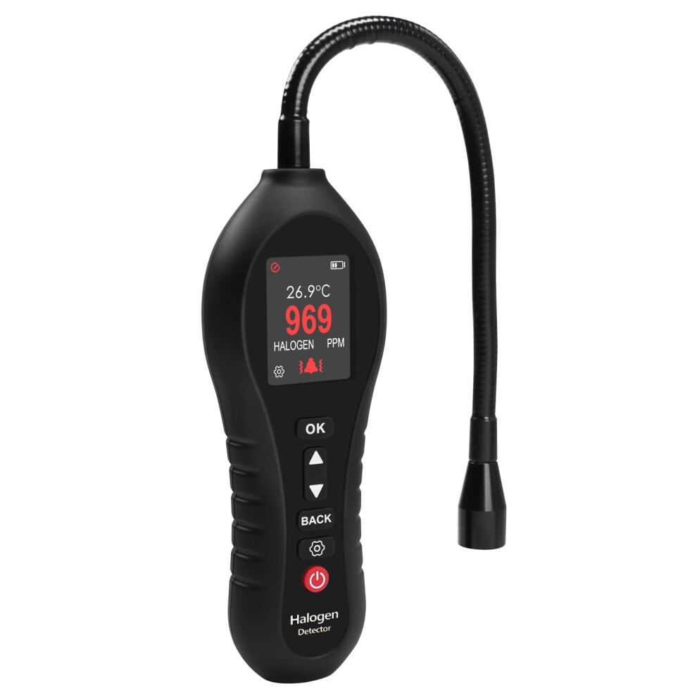 Refrigerant Leak Detector With Flexible Gooseneck Probe, Multimode Alarm For Hvac And Auto 9426802901962