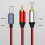 2x USB C σε 2 RCA καλώδιο ήχου τύπου αρσενικό για Xiaomi Huawei Tablet Speaker Amplifier TV, 1M 4