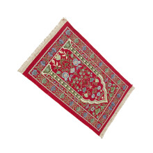 Muslimische islamische Gebetsmatte, weich, bequem, waschbar,-Rot
