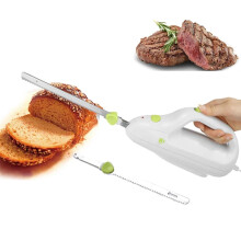 Electric Carving Knife for Turkey and Ham with Dual Stainless Steel Blades and Powerful 110W Motor
