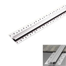 Aluminum Carpet to Tile Transition Strip with AntiSlip Surface, Durable Edge Trim, Silver 1.3m