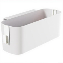 Bedside Storage Organizer with Large Capacity, Secure Hooks for Bed Frame, SpaceSaving White Caddy
