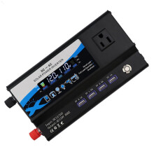 Car Power Inverter with USB Ports Fast Charging Ambient Light for Camping Travel and Road Trips