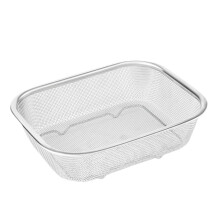 Stainless Steel Fryer Basket with Elevated Base for Fast Oil Draining and Crispy French Fries 20.8x17.5x5cm