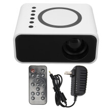 Proiettore tascabile portatile con telecomando, mini proiettore per home theater con rotella di messa a fuoco manuale e risoluzione nativa