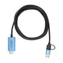 Adaptér USB na HDMI s vysokým výkonom a podporou rozlíšenia čipu, prémiový kábel pre Windows, Android, OS X, rýchly prenos, 4K displej,
