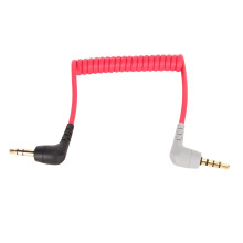 Cavo patch schermato di alta qualità, cavo a spirale per microfono con ingresso TRRS, cavo patch da TRS a TRRS per microfono per smartphone Android,