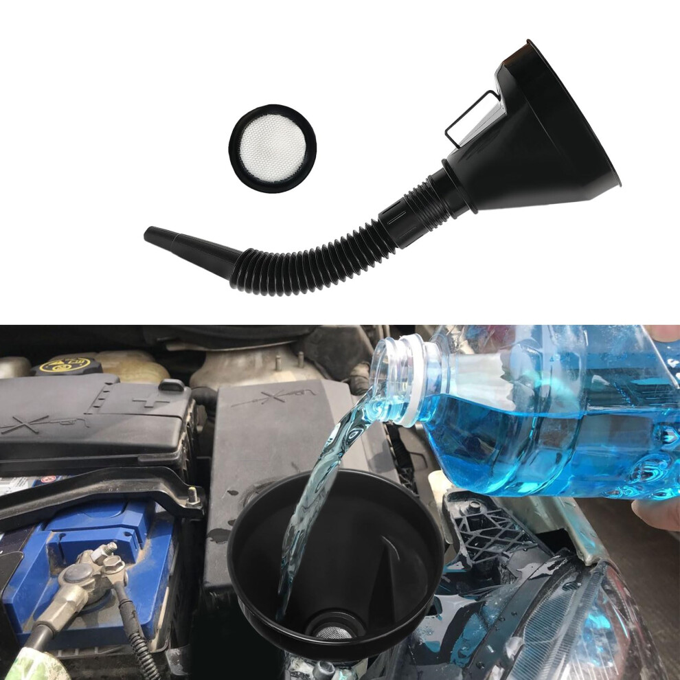 Gasoline Funnel With Flexible Hose, Wide Mouth Fast Flow Oil Fuel Transfer For Cars And Motorcycles 9426802902600