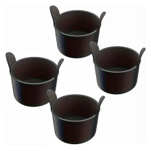 Air Fryer Accessories Set of 4 Nonstick Reusable Silicone Baking Cups for Muffins and Eggs Black