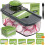 Mandoline Slicer with 6 Interchangeable Blades, HandSafe Vegetable Chopper for Kitchen, Gray 1