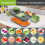 Mandoline Slicer with 6 Interchangeable Blades, HandSafe Vegetable Chopper for Kitchen, Gray 5