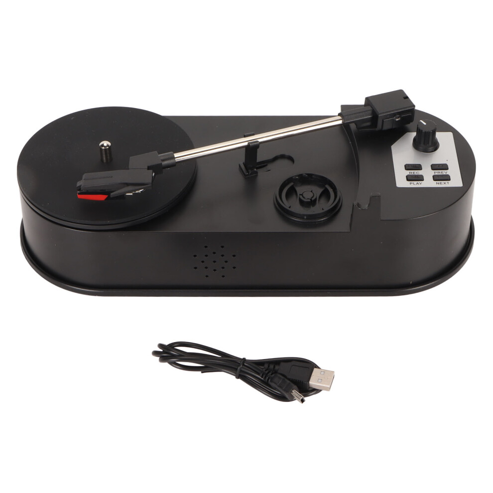 Usb To Mp3 Converter Mini Turntable Record Player Plug And Play Stand Alone Player Memory Card Slot Durable Abs Material For Music Lovers, Durable 9420858935728