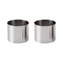 2 Pcs 5cm Stainless Steel Cake Ring Mold Set Round Baking Rings for Mousse Dessert and Cookies
