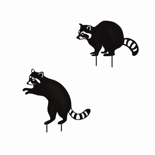 Waschbär-Skulptur, Gartenstecker, dekorative-Combo-Waschbär 1