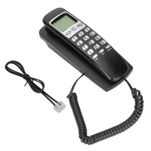 Kablet telefon med klar lyd til familier og kontorer, unik lydstyrkekontrol, ekstra lang ledning, blitzfunktion, genopkaldsfunktion, ringetone