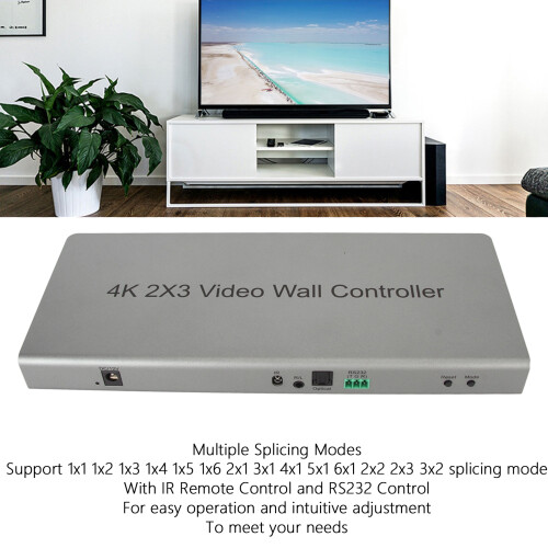 Επεξεργαστής βίντεο HDMI Plug and Play, 4 κανάλια, Λειτουργίες οθόνης Ultra HD, Περιστροφή 1