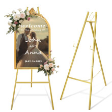 Wedding Easel Stand Gold Adjustable Height Heavy Duty Display for Signs Art Posters Events