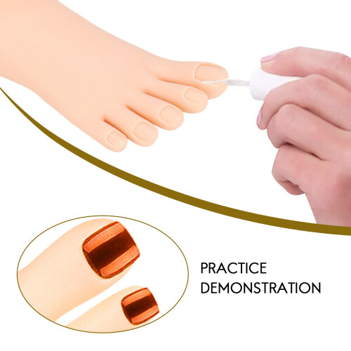 Practice Foot Model Flexible Movable Soft Fake Tool for Nail Art Train 2