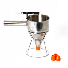 Stainless Steel Batter Dispenser with Stand for Precision Pouring Pancakes Waffles and Crepes