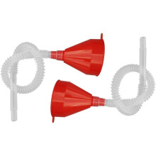 Flexible Oil Funnel with Extension Hose for Spill Engine Oil and Fuel Transfer, 2 Pack
