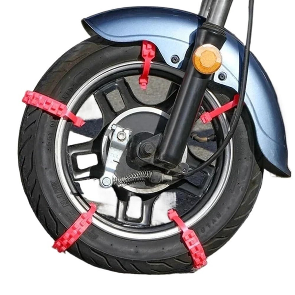 Motorcycle Snow Chains 10Pcs Antislip Enhanced Tire Grip For Winter Riding On Snow And Ice 9119770784322