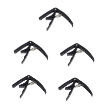 5pcs Metal ClipOn Tuner Replacement Clamps for Guitar Ukulele Bass Banjo Black Durable Grip
