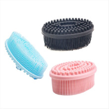 3-pack siliconen bodyscrubber exfoliërende zachte loofah massage bad shampoo borstel
